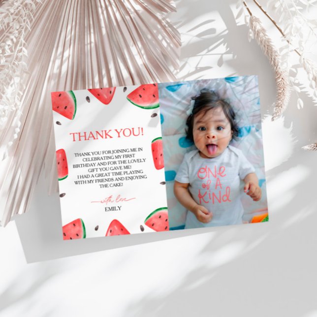 Un Dans Un Melon Birthday Watermelon Carte de reme (Créateur téléchargé)