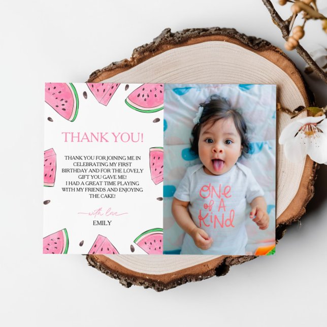 Un Dans Un Melon Birthday Watermelon Carte de reme (Créateur téléchargé)