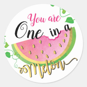 Un dans un Melon Birthday Watermelon stickers