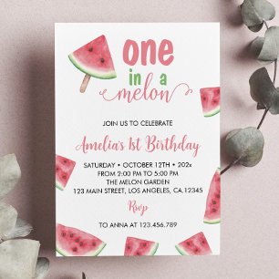 Un Dans Un Melon Invitation Anniversaire