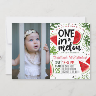 Un dans un Melon Invitation d'anniversaire