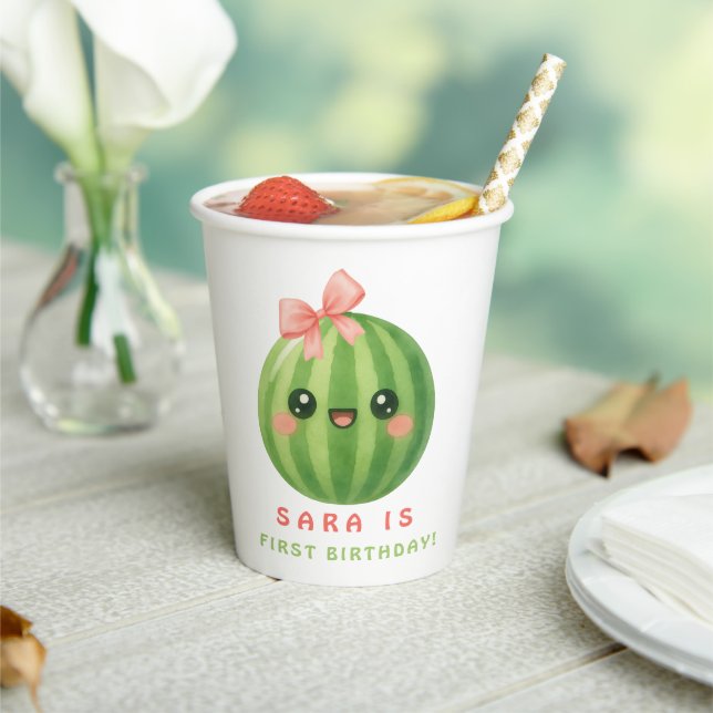 Un dans un Melon Premier Anniversaire Été Gobelet  (Insitu)