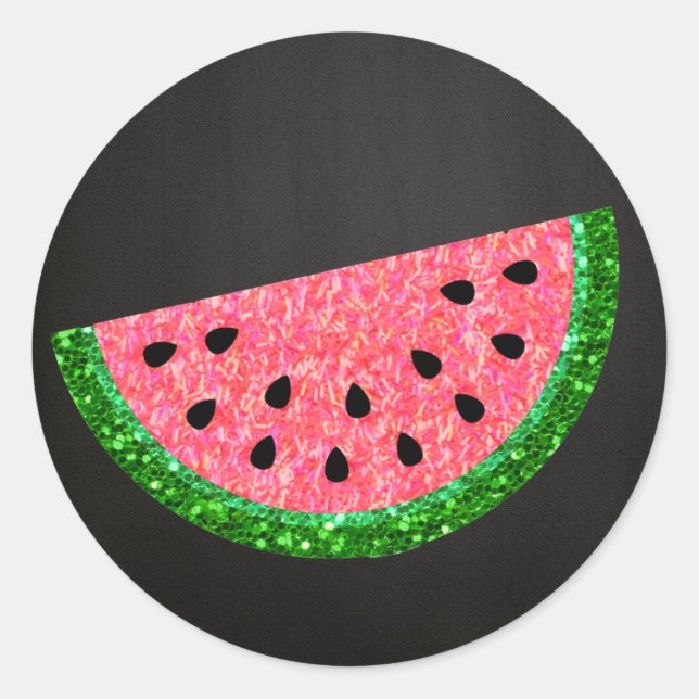 Un dans un melon, Sticker Watermelon, Étiquette, T (Devant)