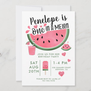 Un Dans Un Melon Watermelon Invitation Anniversair
