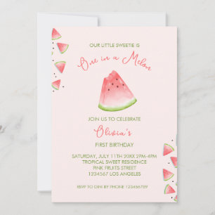 Un dans un Melon Watermelon Invitation d'anniversa