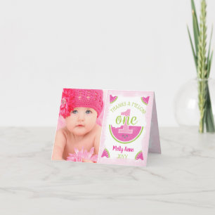 Un dans un Melon Watermelon Photo Carte de remerci