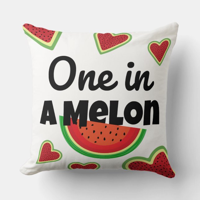Un dans un oreiller à lancer de melon : de douces  (Recto)