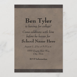 Un départ noir et gris pour un Invitation du parti