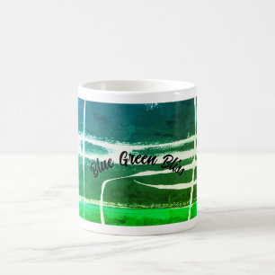 Un design abstrait original sur une tasse blanche