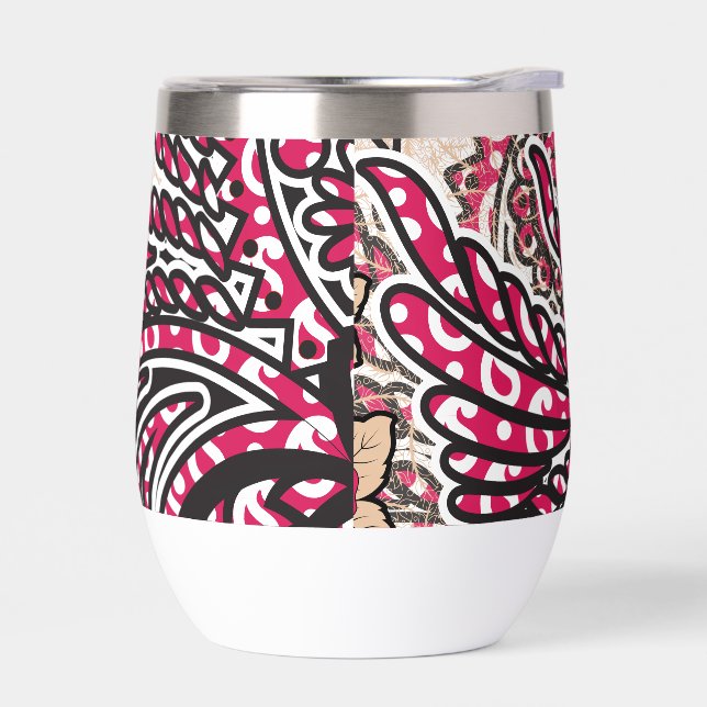 Un design cachemire décoratif avec rouge vif et ép (Gauche)