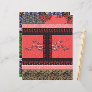 un design de papier peint rouge et noir