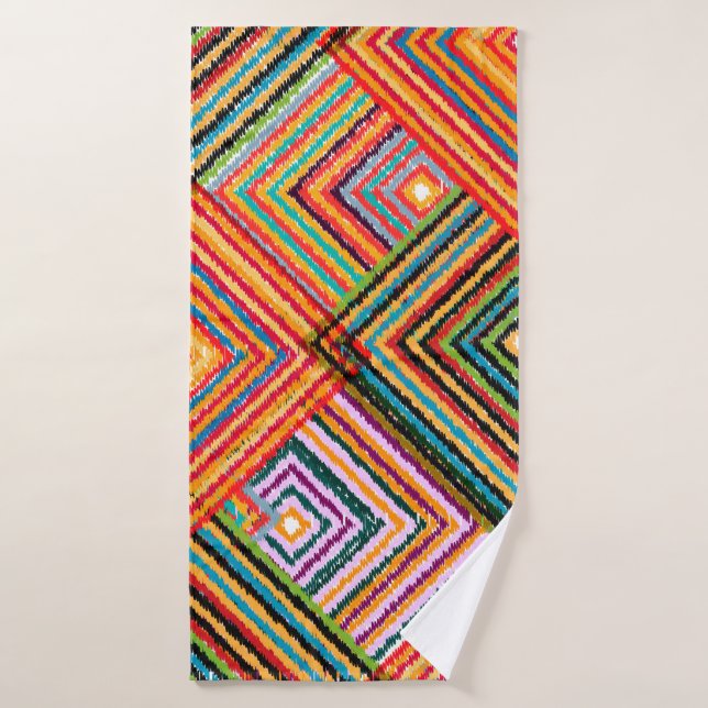 Un design de patchwork motif transparent. Rangeur  (Serviette de bain)