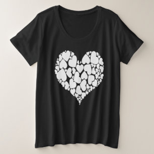 Un design romantique de cœur monotone blanc