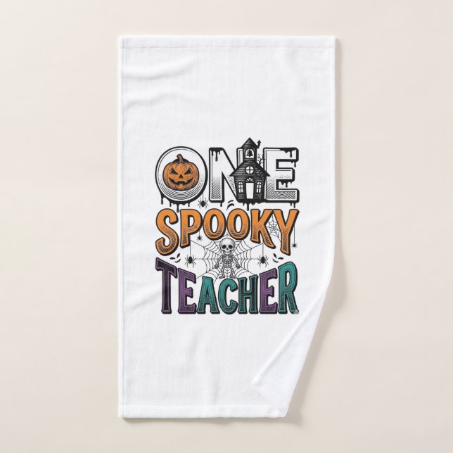 Un design vectoriel Halloween d'un professeur effr (Serviette à main)