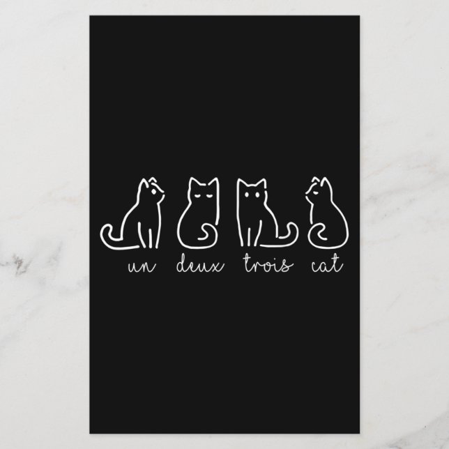 Un Deux Trois Cat Abstrait Français Kitty (Devant)