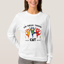 Un Deux Trois Cat T-shirt à manches longues