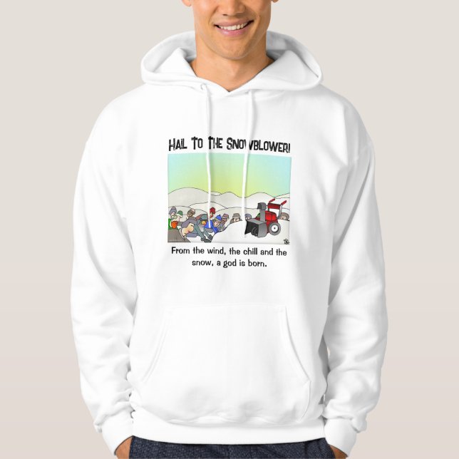 Un Dieu est né Sweat - shirt à capuche blanc des h (Devant)
