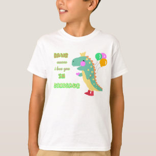 Un dinosaure mignon badine le T-shirt