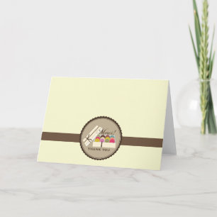 Un douzaine cartes de remerciements de Macarons