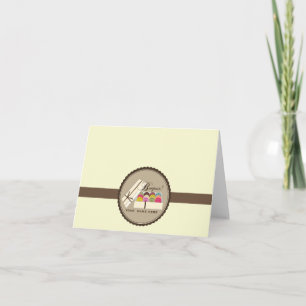 Un douzaine cartes pour notes de Macarons Bonjour