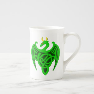 Un dragon Celtique Vert Bone China Mug