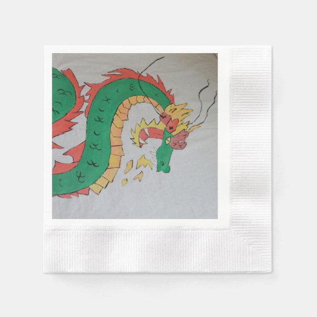 Un dragon serviettes en papier (Devant)