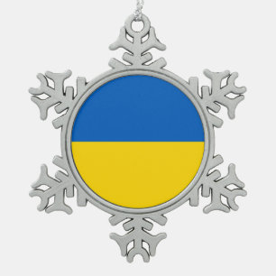 Un drapeau ukrainien ornement de flocon de neige