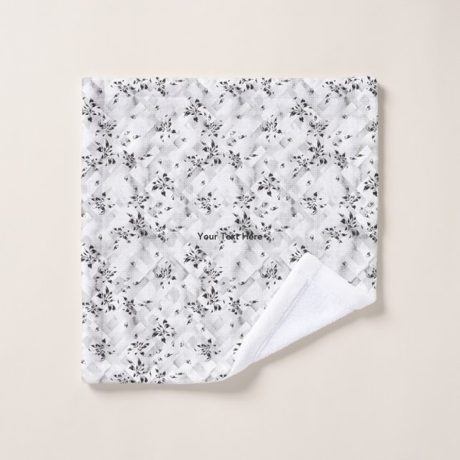 Un élégant design noir et blanc plein de style (Gant de toilette)