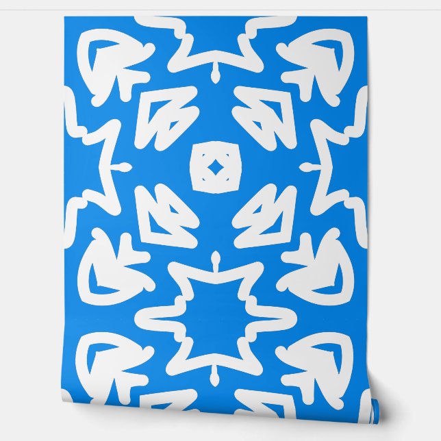 Un élégant papier peint bleu "Ratti_Creative_Arts" (Déroulement)
