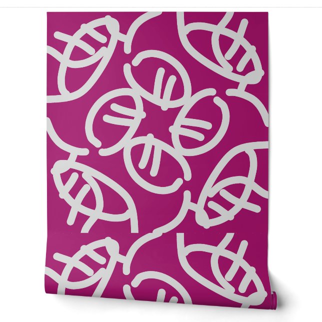 Un élégant papier peint magenta "Ratti_Creative_Ar (Déroulement)
