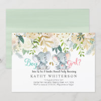 Un éléphant révèle son sexe Invitation Botanique