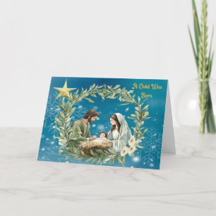 Un enfant est né Carte de Noël