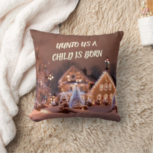 "Un Enfant Est Né Pour Nous" Oreiller De Noël