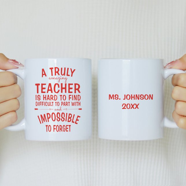Un enseignant vraiment Extraordinaire Mug café rou (Créateur téléchargé)