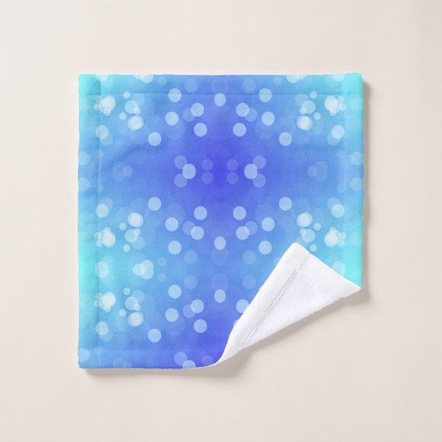 Un ensemble de serviettes vibrantes bleues et turq (Gant de toilette)