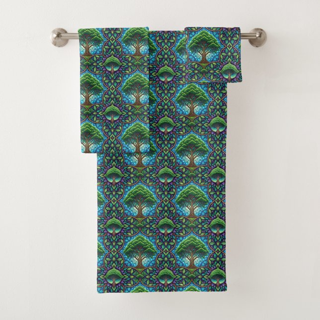 Un ensemble serviette et gant de toilette avec un  (Créateur téléchargé)