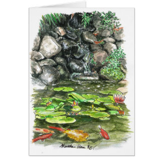 Un étang avec des poissons