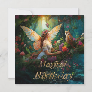 Un étang de fée magique Joyeux Anniversaire Magiqu