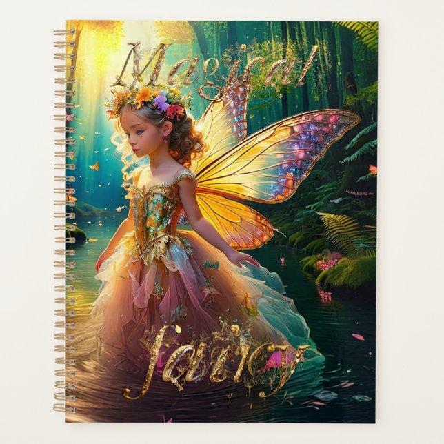 Un étang féerique magique Magical Fairy Texte déco (Devant)