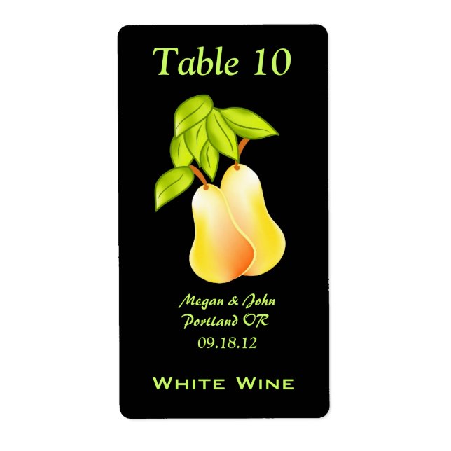 Un Étiquette À Vins Mariage de automne Parfait (Devant)
