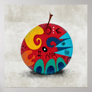 Un Étrange Poster D'Art Mur De Pomme