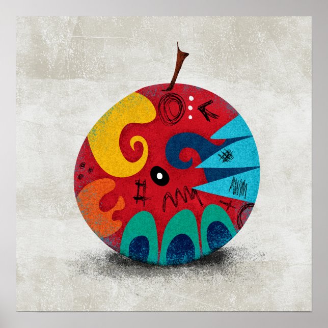 Un Étrange Poster D'Art Mur De Pomme (Devant)