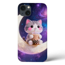 Un étui de style chibi mignon avec des joues roses