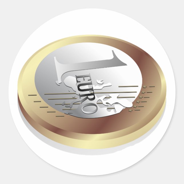 Un Euro Stickers Pièce (Devant)