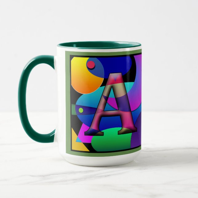 Un F Monogramed, tasse de café parafée (Gauche)