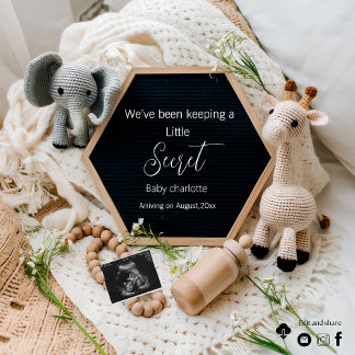 Un faire-part de grossesse minimaliste et neutre