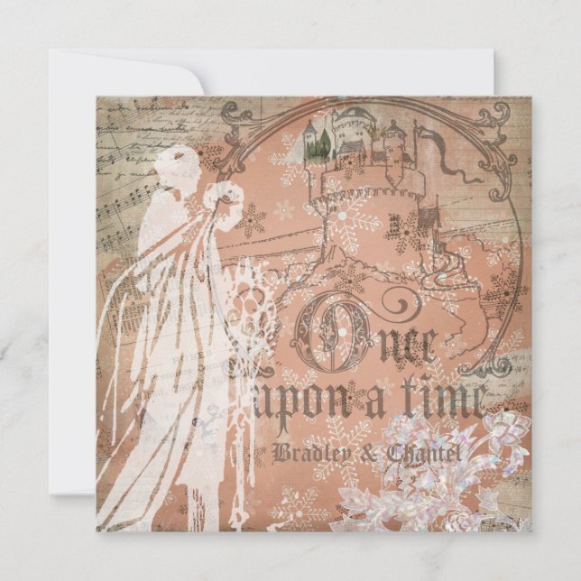 Un flocon de neige magique une fois sur invitation (Devant)