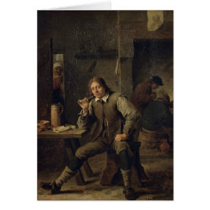 Un fumeur se penchant sur un Tableau, 1643