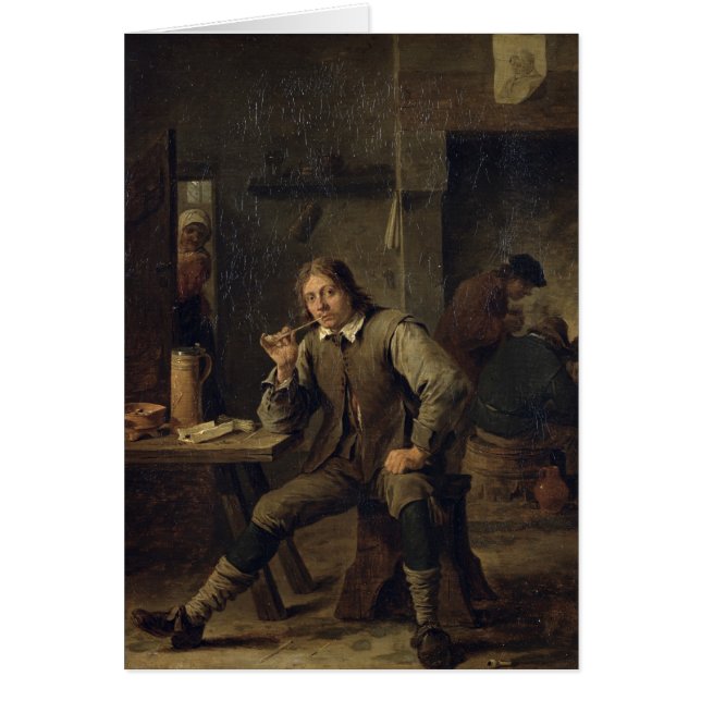 Un fumeur se penchant sur un Tableau, 1643 (Devant)