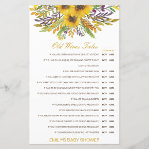 Un garçon ou une fille Vieux Epouses Conte Baby sh